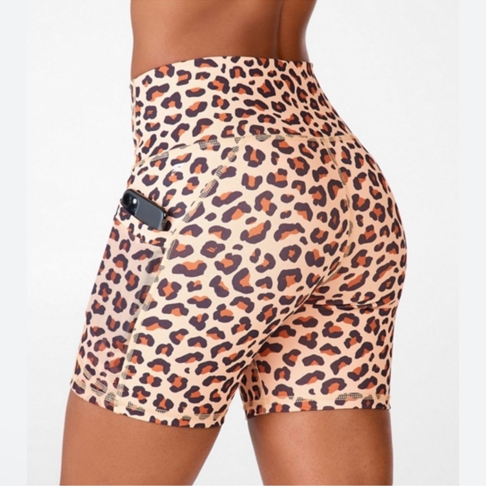NWT Biker Shorts in Animal Print